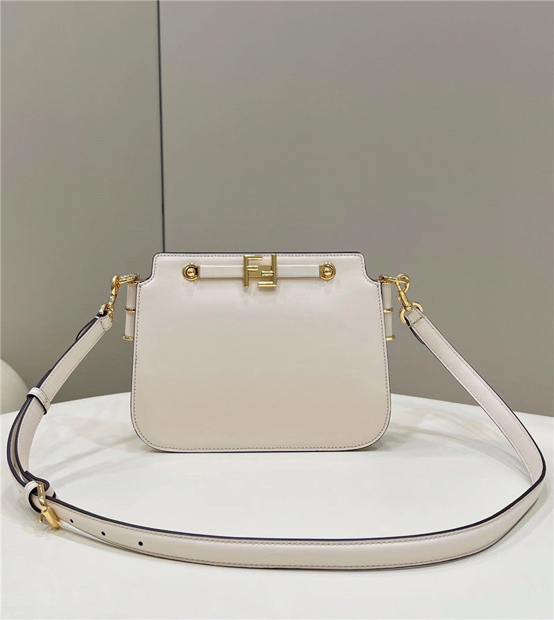 Fendi Touch Ivory and Python Print Leather Bag