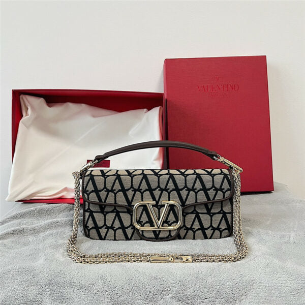 Valentino Small Loco Toile Iconographe Shoulder Bag