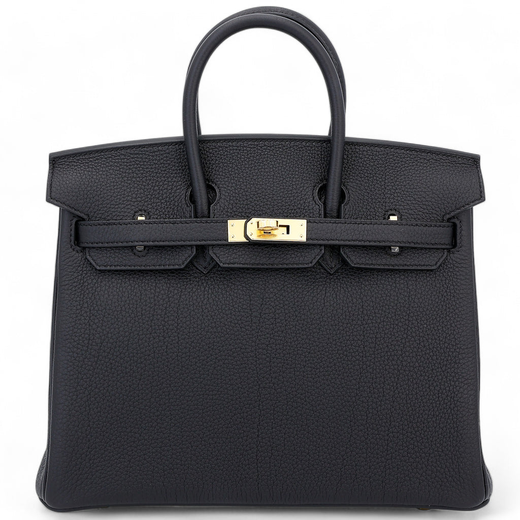 Hermes Birkin Black Togo Leather with Gold Hardware Stamp